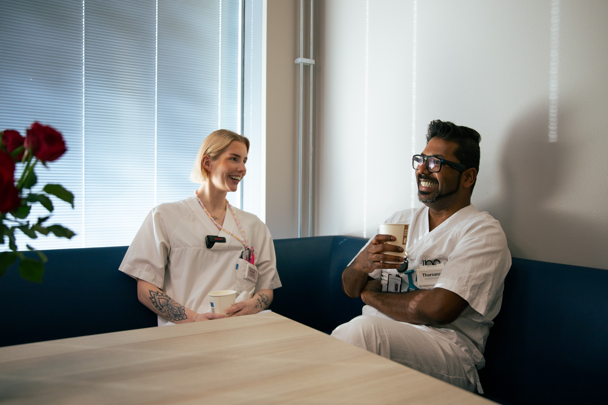 Student og veileder på vaktrommet