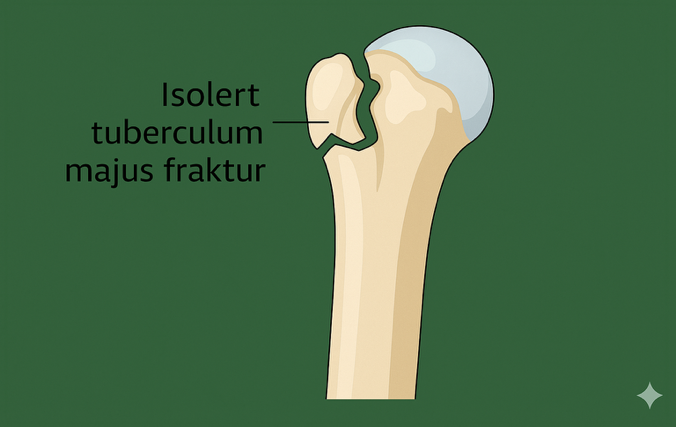Illustrasjon av isolert fraktur av tuberkulum majus