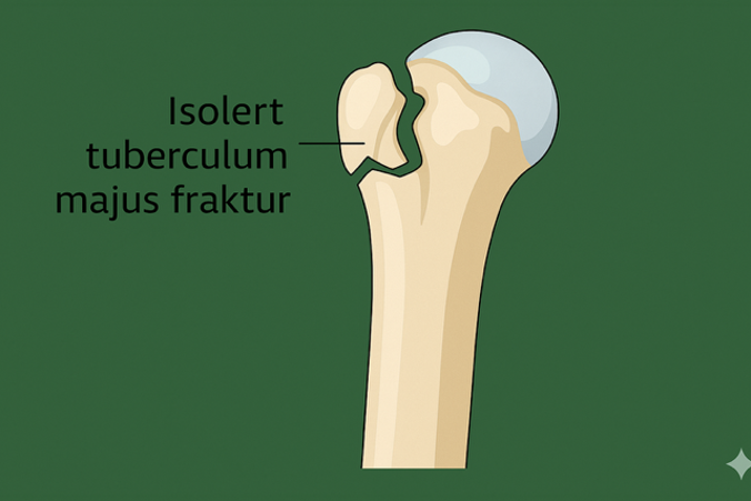 Illustrasjon av isolert fraktur av tuberkulum majus