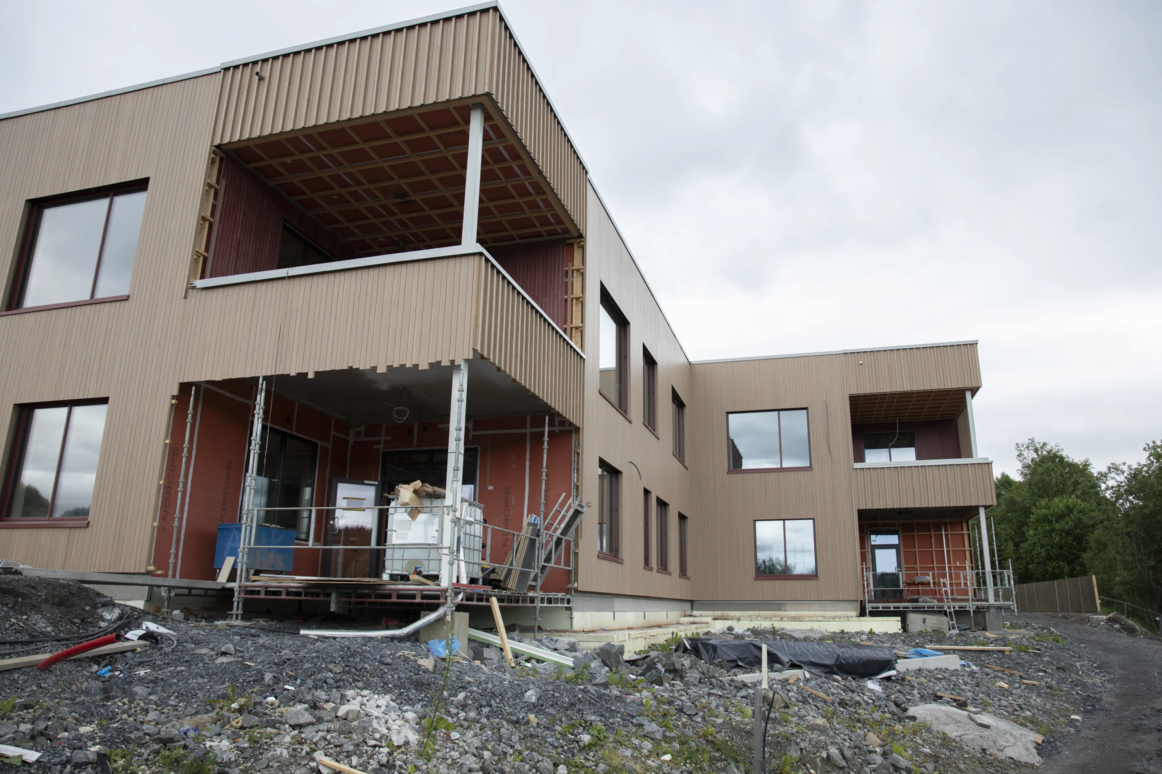 Et bygg under oppføring