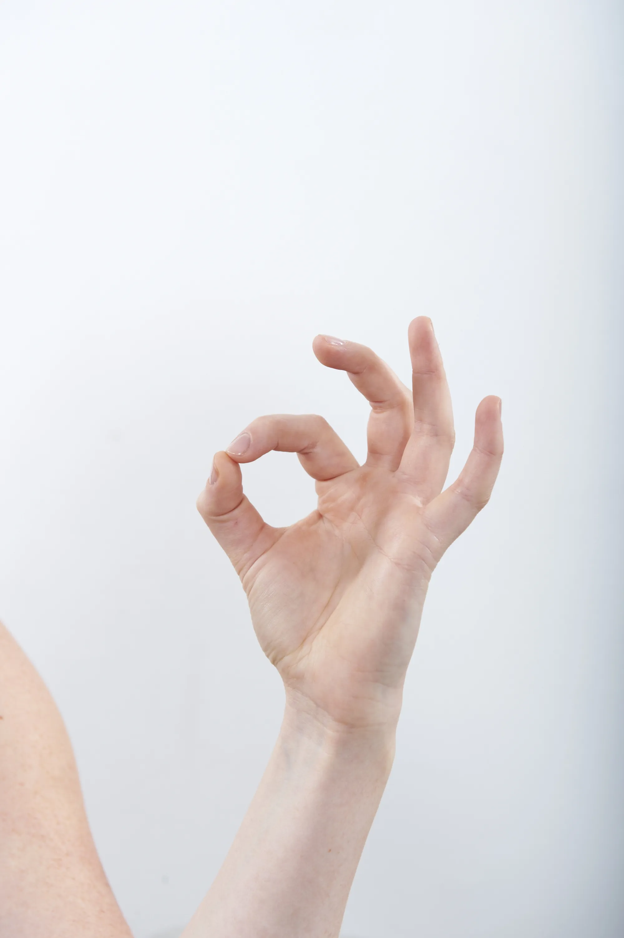 A close-up of a hand