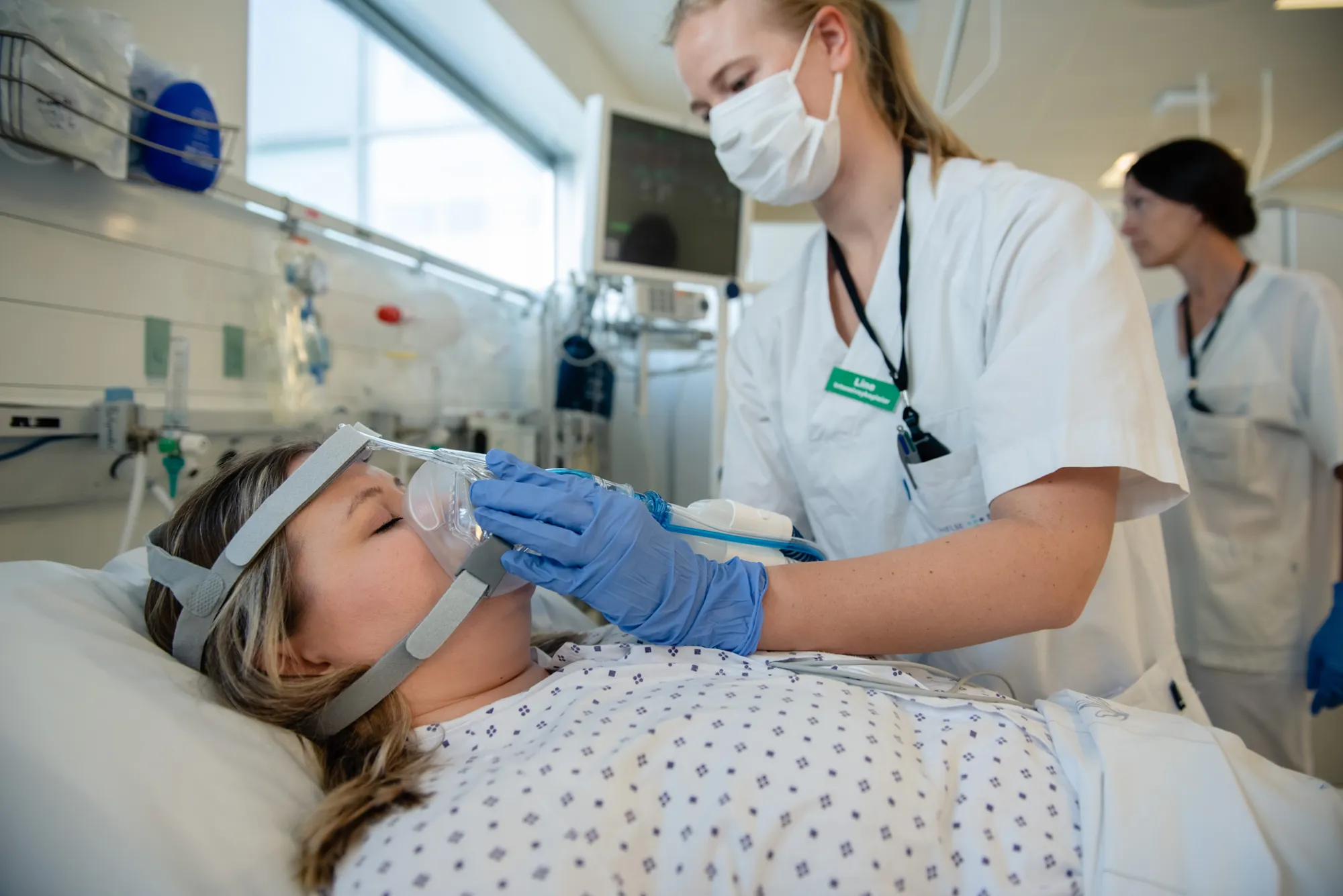 A dentist working on a patient