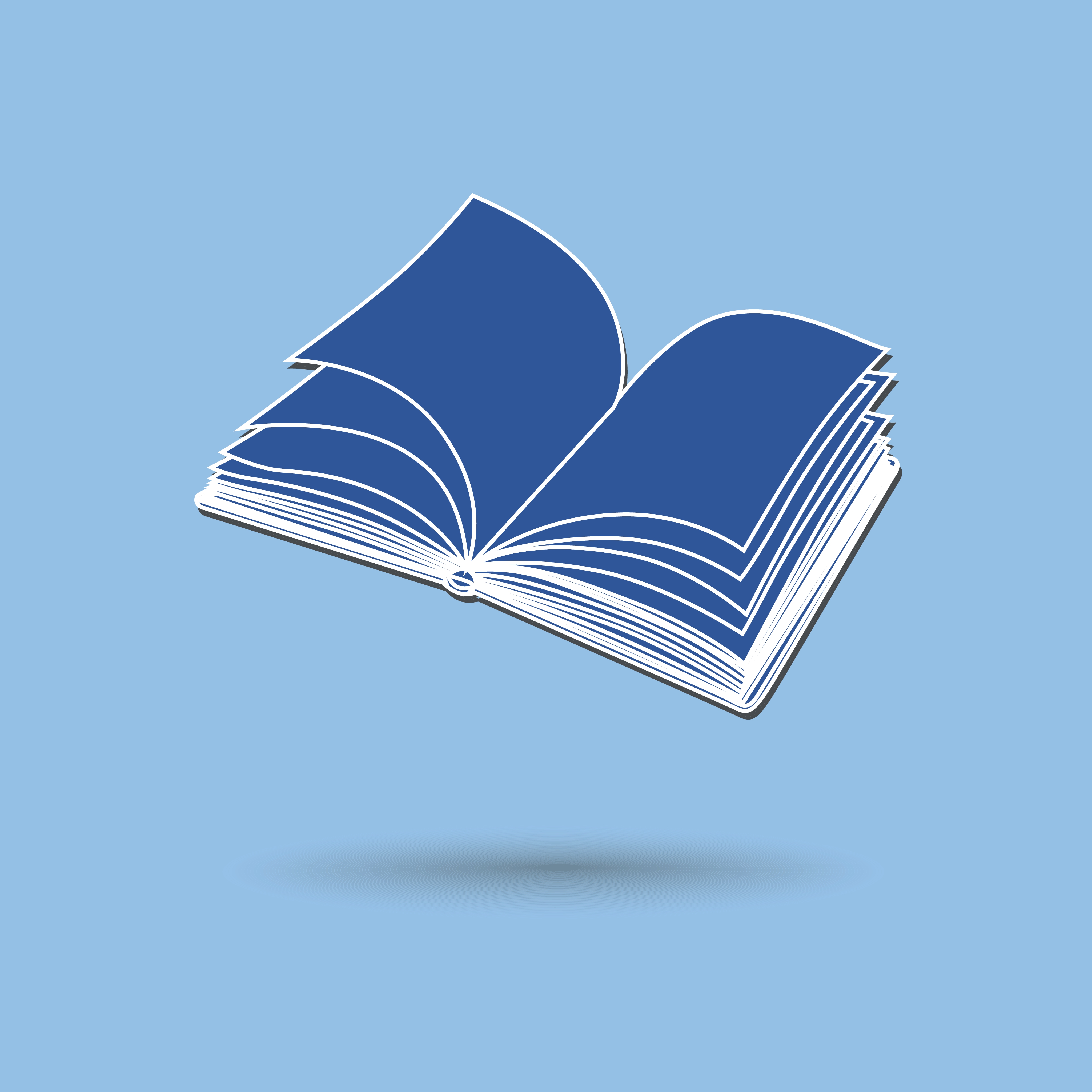 Et trekantet objekt med blå bakgrunn