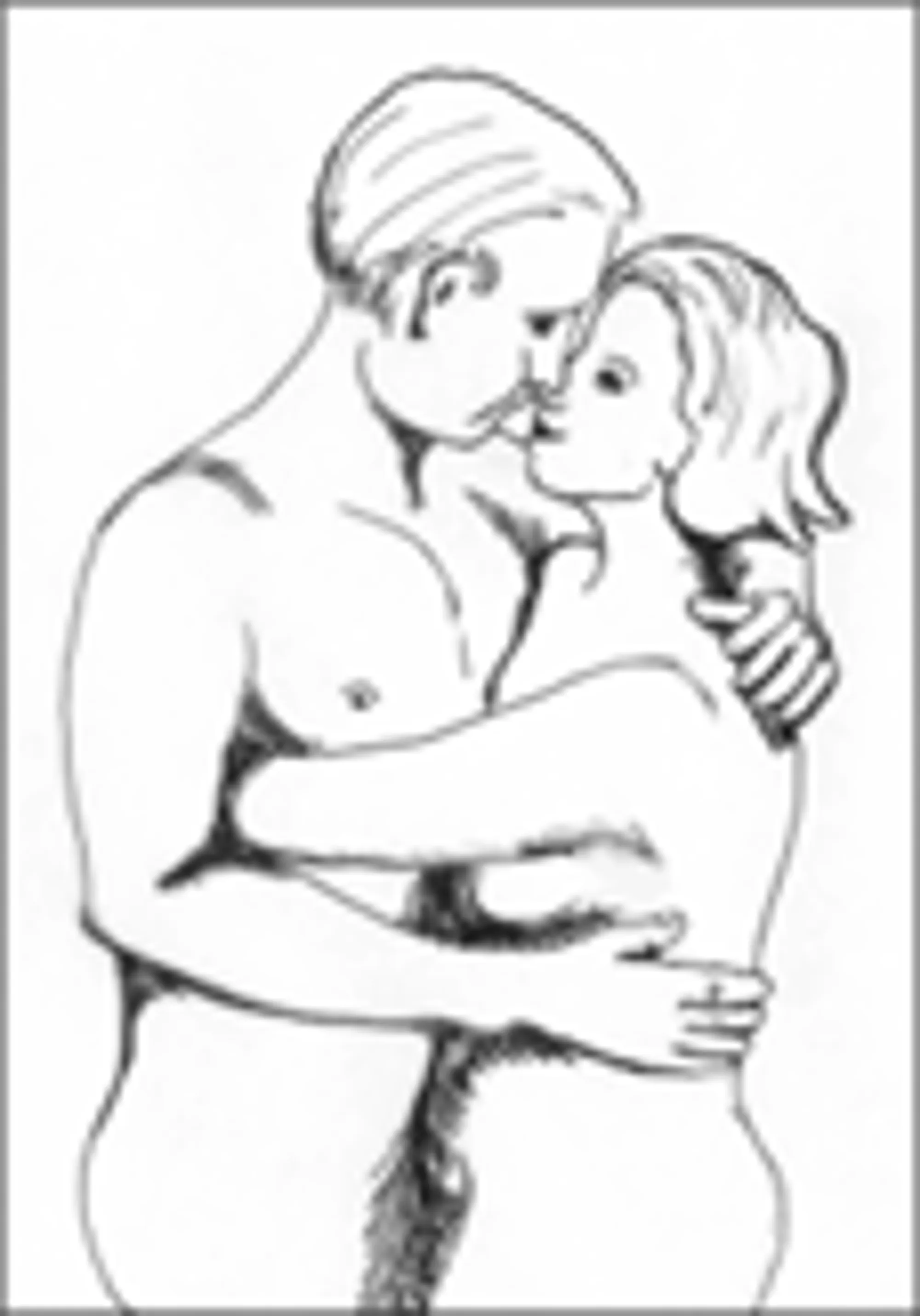En tegning av en person