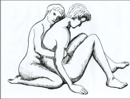 En tegning av en person