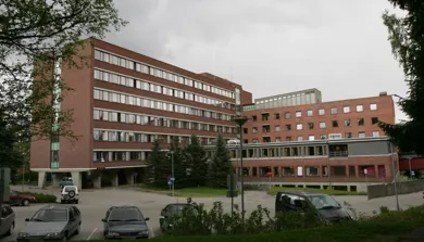 Hovedinngangen på Kongsvinger sykehus