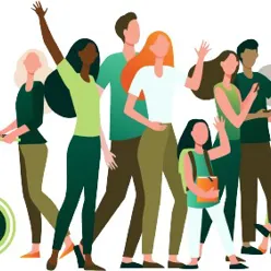 A group of people dancing