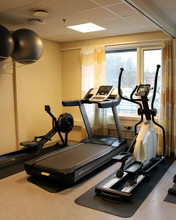 Et rom med treningsutstyr